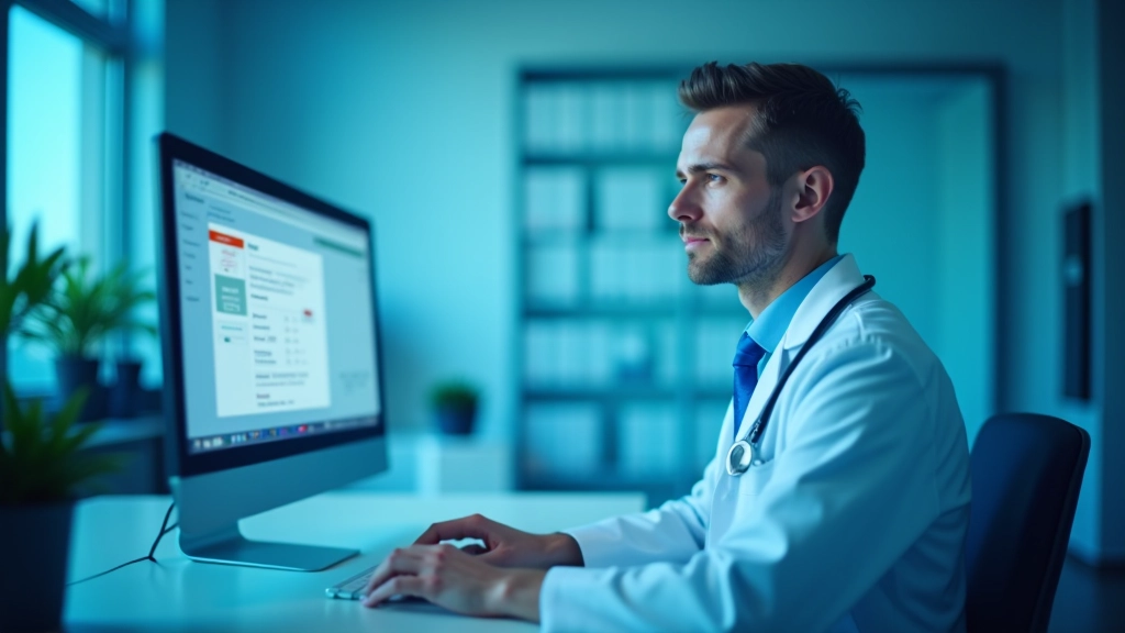 Huisartspraktijk met moderne digitale systemen voor online afspraken